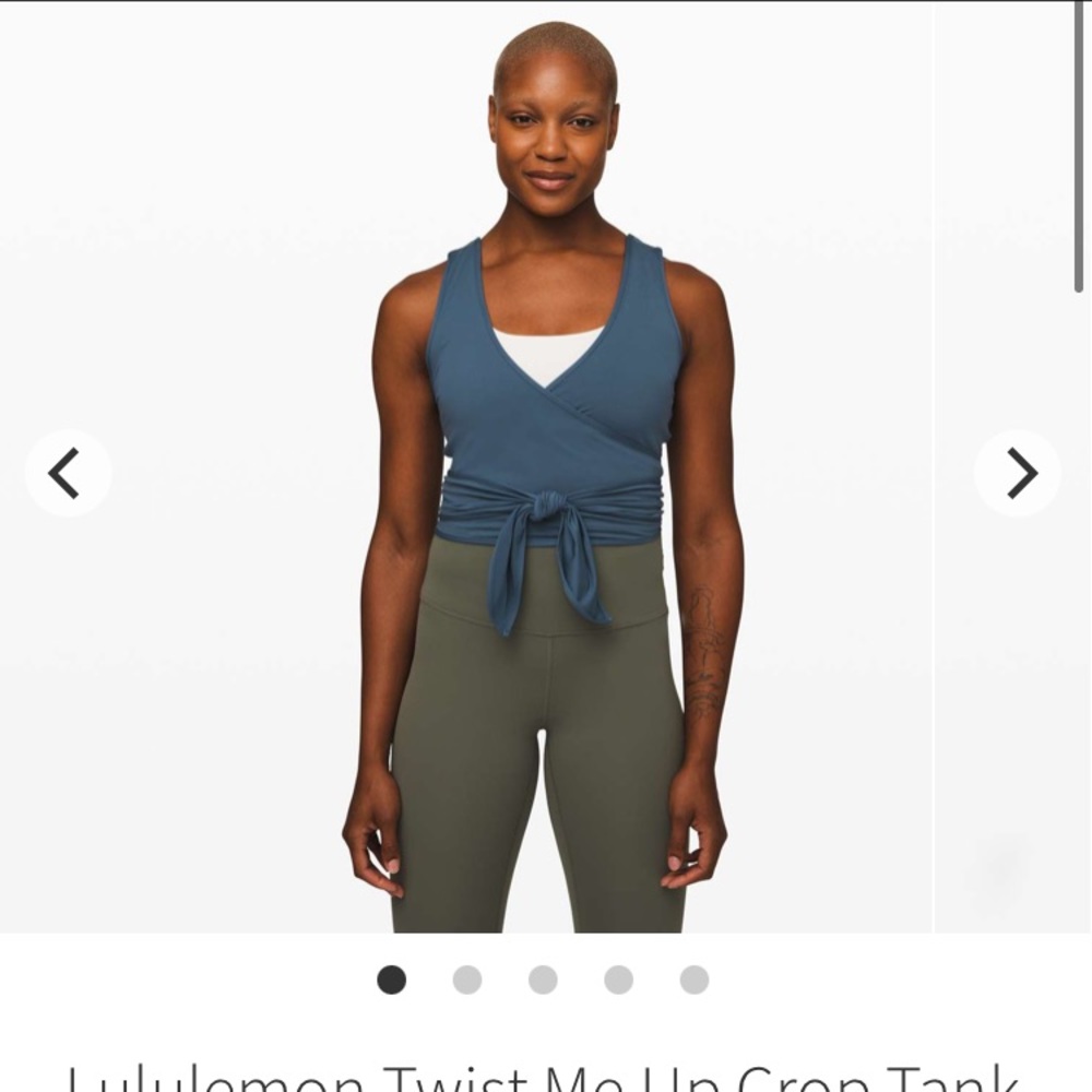 NWT Lululemon Twist Me Up Crop Tank Code Blue Sz 4
